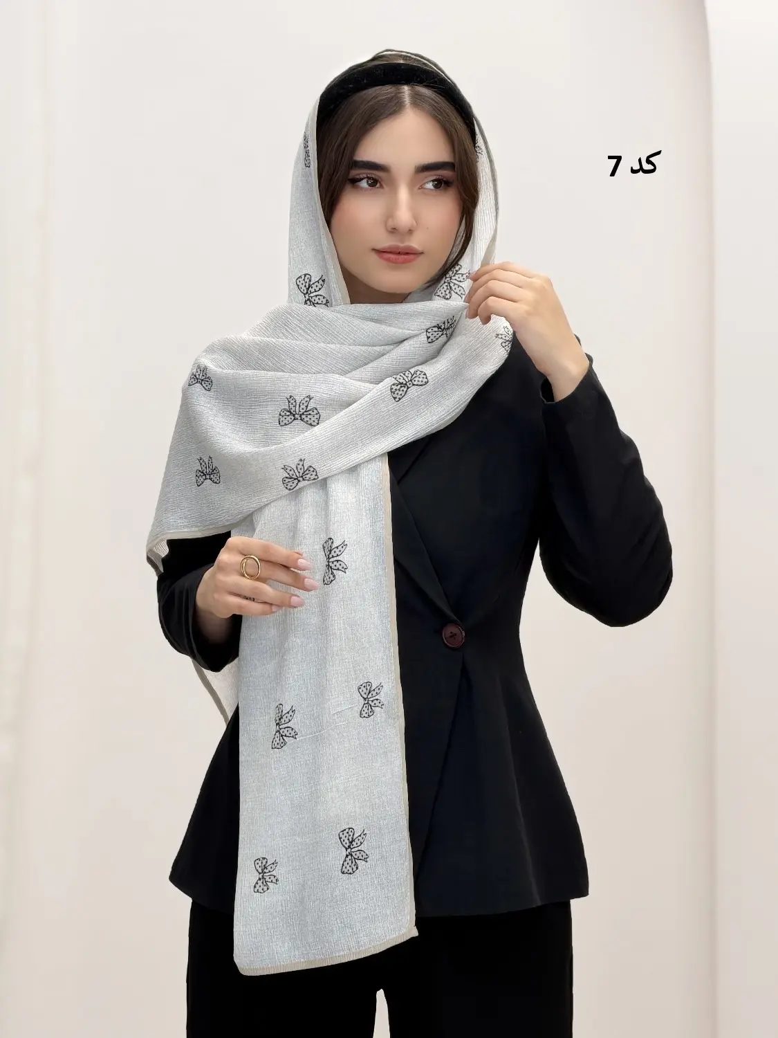 6854-شال نیلوفر